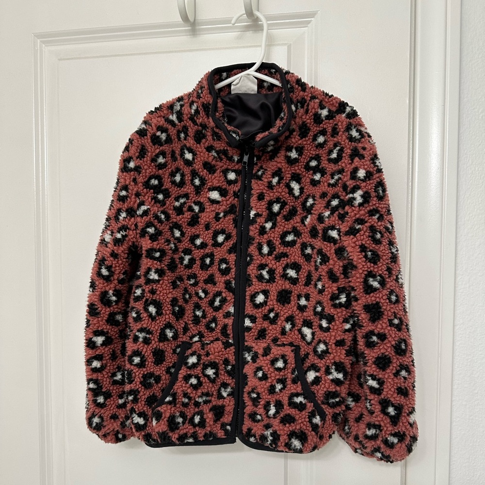 Cotton on kids pink leopard jacket